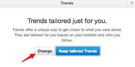 Change local twitter trends