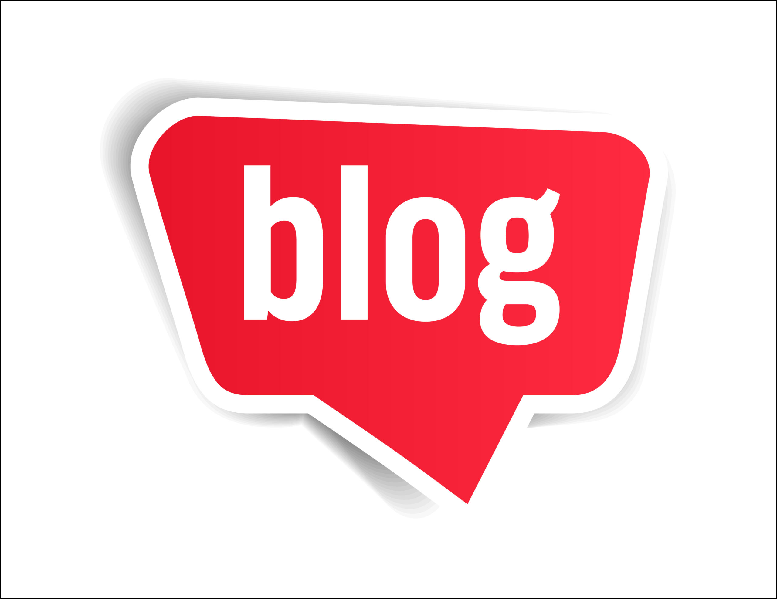 Blog – Speech Bubble, Banner, Paper, Label Template. Vector Stock Illustration